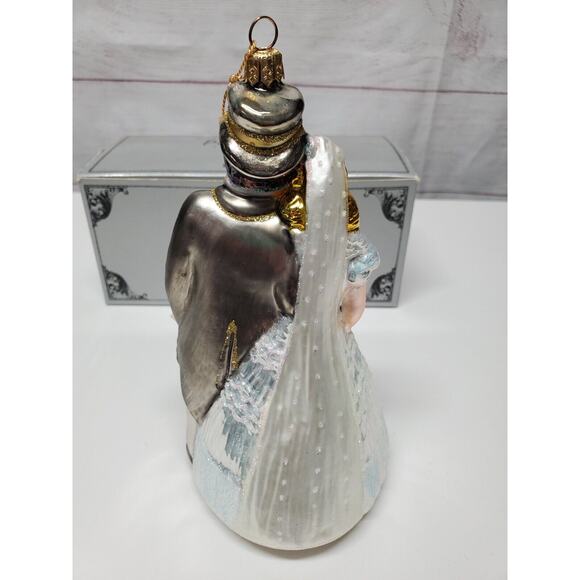 Kurt Adler Polonaise Komozja Wedding Couple Bride & Groom Glass Ornament w/Box - Picture 4 of 14
